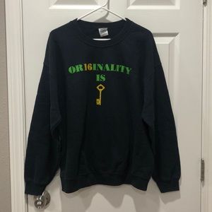 Black Graphic Crewneck
